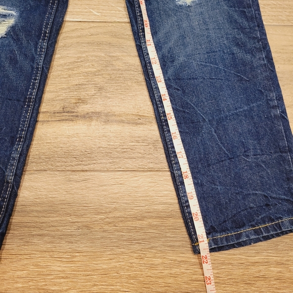 Levi's Distressed 502 Regular Taper Denim Jeans Unisex Kids 7 - Picture 10 of 10